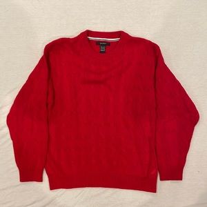 Boys Nautica M (10/12) knit bright red sweater